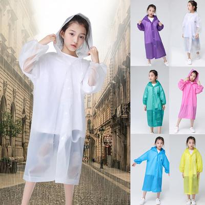 Kinder Outdoor Reise Mode Erwachsene Regenmantel Dicken Transparent EVC Regenmantel