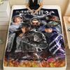Tekken Print Flannel Blanket, Warm Comfortable for Bedrooms, Sofas, Beds, Chairs, Picnics, Travel -HE75