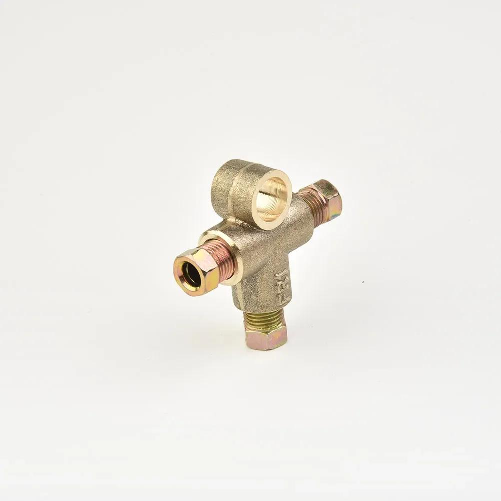 1 Pc 10mm Brake Pipe Fittings 3-Way Brake T Piece Tee With 3 Male Short Nut Union Metric M10 3/16" Pipe Brake Hoses Accessories