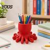 Curly Tentacle Pen Holder 3D Printed Holder, Octopus Shape Pencil Cup, Cute Desktop Organizer Ocean Animal for Home Office Accessory Stationery