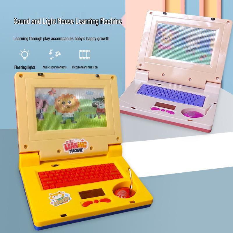 Interactive Baby Learning Laptop with Mouse, Lights & Music for Early Development