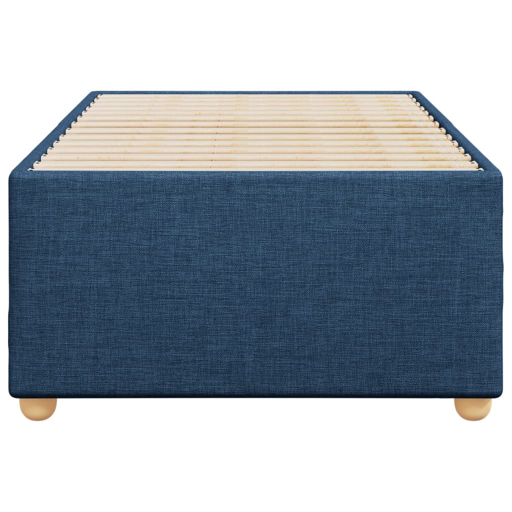 Bed Frame without Mattress Blue 31.5 x 78.7 in (80 x 200 cm) Fabric