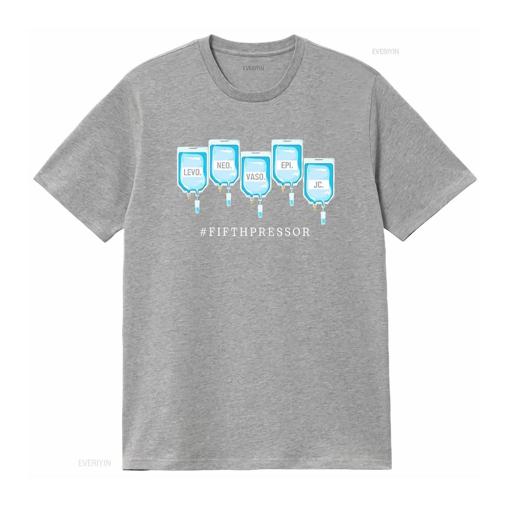 Quinta T-shirt Vasopressore Terapia Intensiva CRNA Medico Terapia Intensiva Per Infermiere vintage Lavata Casual Unisex grafica Traspirante Elastica