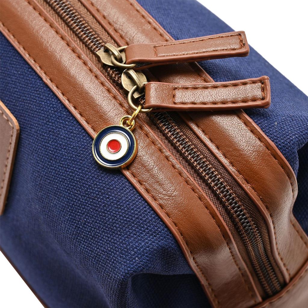 RAF Canvas & Faux Leather Washbag - Vulcan