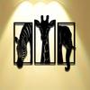 Metallväggkonstset Elefant Giraff Zebra 11,81 tum Modern Djurdekor Inomhus Utomhus Bröllop Jul Halloween Gåva Rum Heminredning