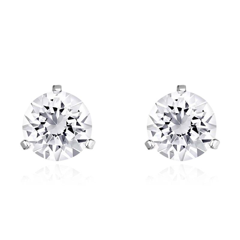 Barbie earrings [ Explosion * One Carat] Brilliant Starlight Pure Silver 925 Silver Needle Niche Luxury Not Easy Allergy G-Ba2604028 серебряный