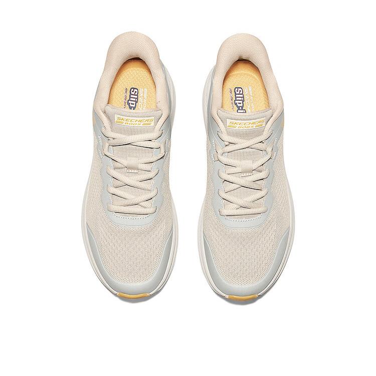 Skechers Slip-Ons Comfortable Versatile Fabric Low-Top Running Shoes Men Sneakers White Gray 118431-OFWT