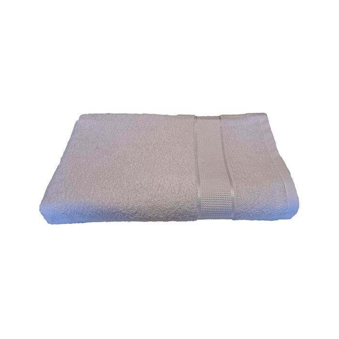 Serviette - Blanc - 70 x 140 cm - 100% coton - 400g/m² - Finition soignée