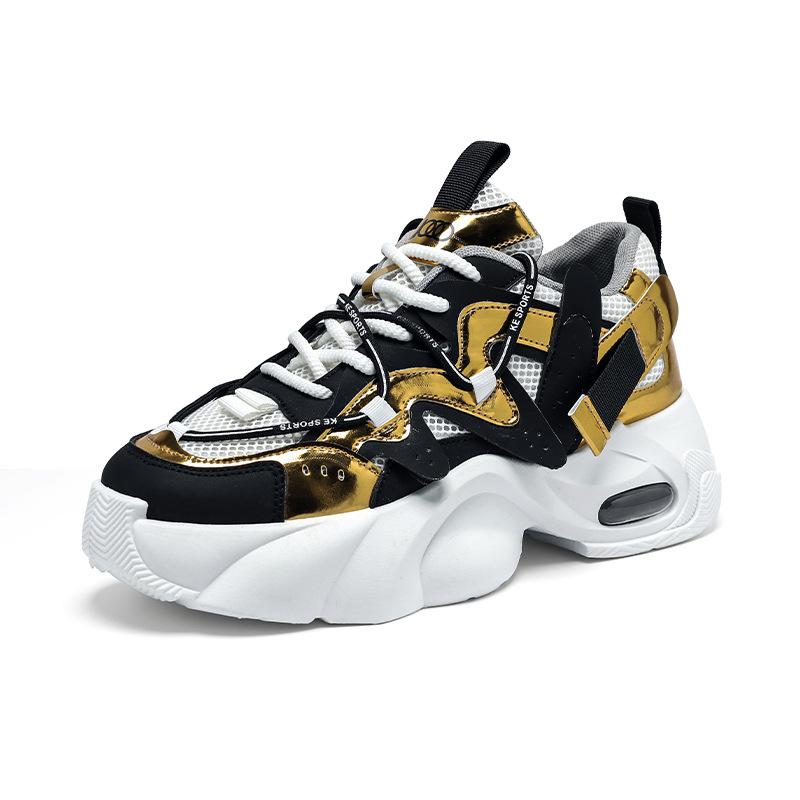 2025 Spring and Summer Trendy Shoes Red Men's Shoes Spring New Platform Dad Versatile Height Increasing Casual Shoes Sports Shoes