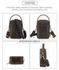 Retro Crazy Horse Leather Crossbody Phone Bag - Compact Outdoor Travel Storage