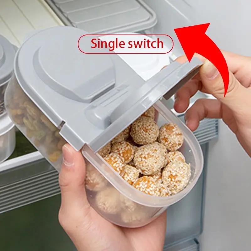Double-Compartment Sealing Jar with Lid – Multi-Functional Plastic Storage Container for Dried Fruits & Kitchen Use