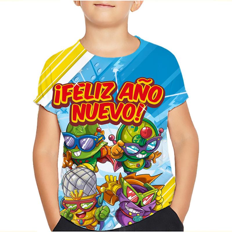 Superzings 7 Boys Clothes T-shirt New Summer Clothing Children's Wear Tops Short Sleeve Tees Kids Cartoon Tshirts
