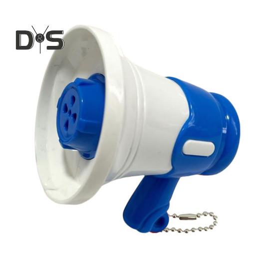 

Мини-игрушка-мегафон с цепочкой из бисера, громкий рупор, брелок-подвеска для малышей, мальчиков и девочек, записывающий громкоговоритель, обучающие музыкальные инструменты, игрушка синий