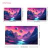 2D Fantasy Space Backdrop Neon Planets Mountain River Party Background
