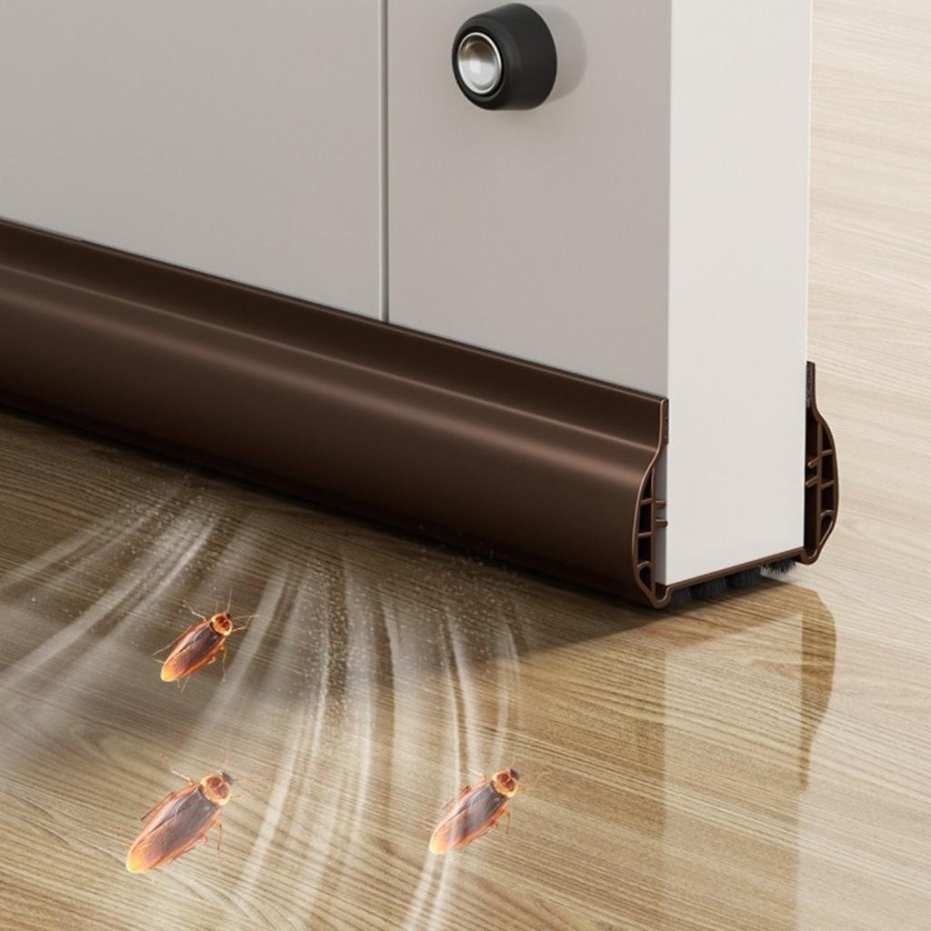 93cm PVC Door Bottom Seal Strip Self Adhesive Windproof Soundproof Mouse Proof Under Door Gap Draft Stopper Acoustic Panel