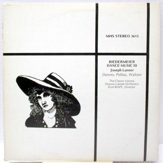 

LP Record DAS KLASSISCHE WIENERSTRAULANNER Biedermeier Dance Music III Dances MHS3615 Musical Heritag US Classical Used