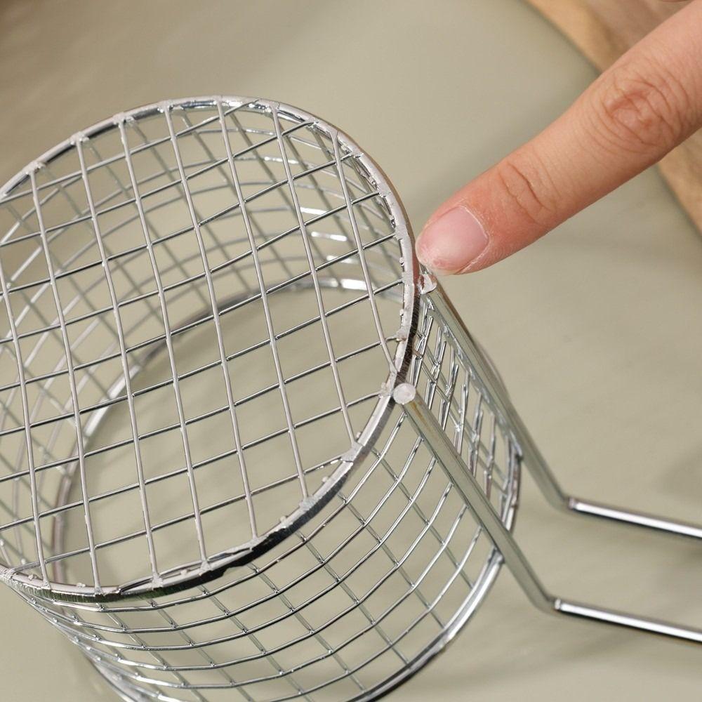 Handheld French Fry Basket Reusable Frying Basket Portable Fries Holder  Kitchen Frying Tools