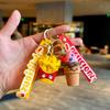 Simulated French Fries Burger Key Chain Pendant Cute Soft Rubber Pendant Car Key Chain Gift