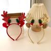 Christmas Antler Headband with Bells & Glitter Hair Clips for Holiday Parties