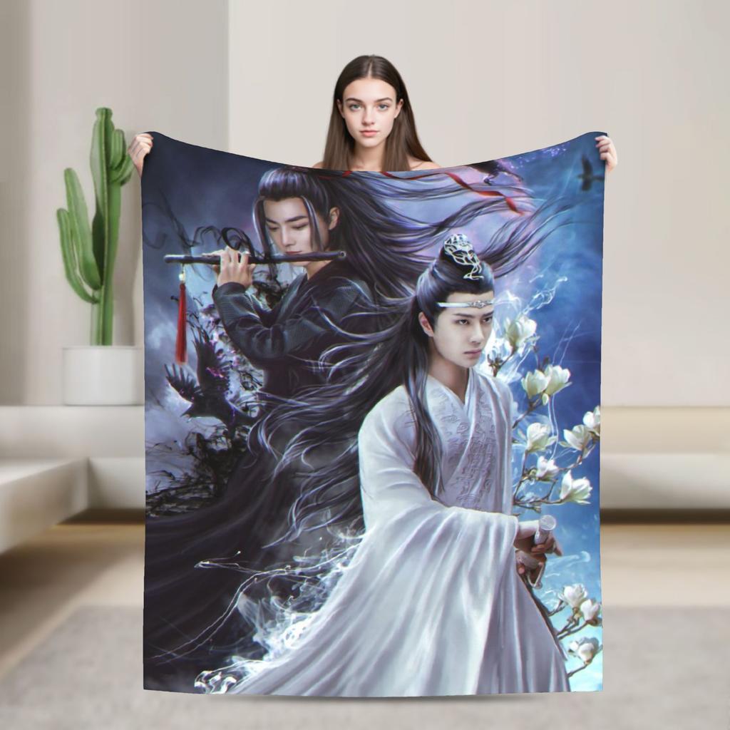 the Untamed Blanket Cute Rabbits Flannel Funny Soft Throw Blanket for Chair Covering Sofa Spring/Autumn