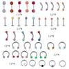 RUI RUI YU Colorful Piercing Kit Stainless Steel Lip Stud Belly Ring Nose Ring Body Piercing Tools Body Jewelry