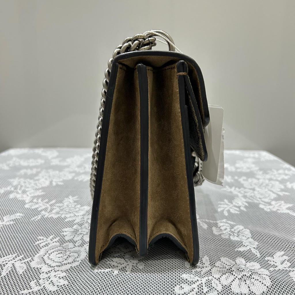 [Pre-Owned] Dionysus Tiger Head Buckle Logo Canvas Crossbody Shoulder Bag Small - Very Good #1CTQRXB