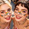 Waterproof Rainbow Freckles Face Tattoo Facial Art Makeup Stickers  Pride Month