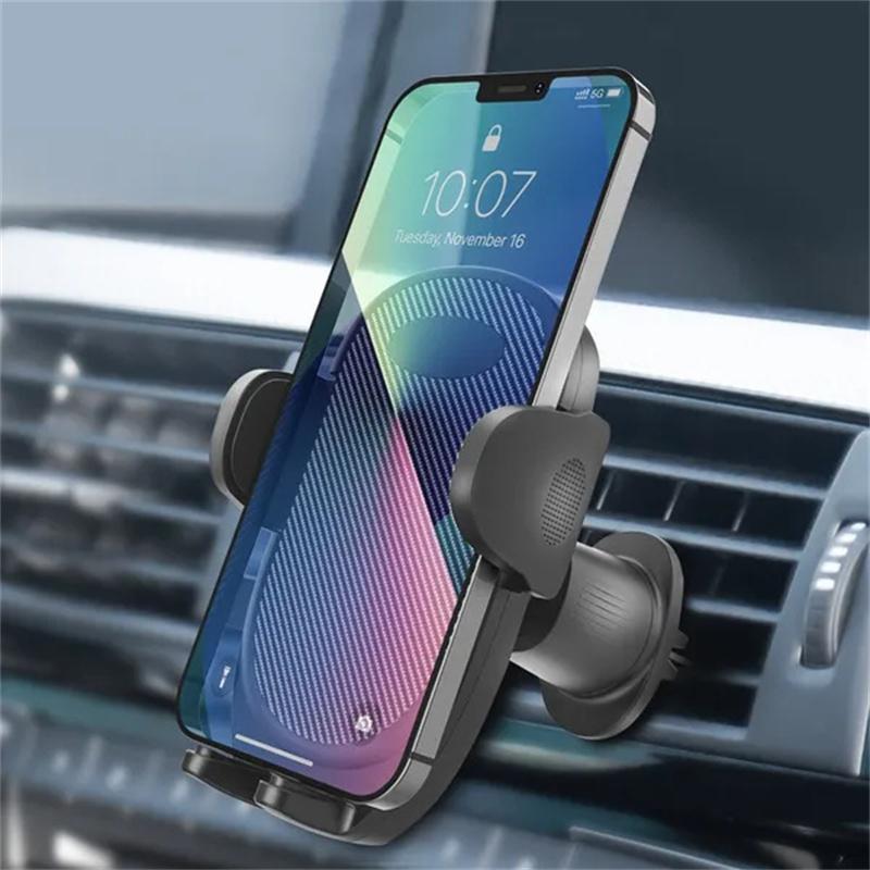 Support Téléphone Voiture Avec Clip Grille D'aération - Rotatif 360°, Universel, Anti-vibration