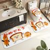 Bread Thief 3Pcs Flannel Toilet Mat Set Bathroom Rug Bath Carpet Non Slip Home Decor Toilet 3 Pcs Bathroom Textile Set