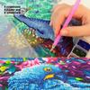 Flower Butterfly Diamond Painting Kit, 5D Fantasy Rhinestone Painting, DIY Colorful Round Gemstone Cross Stitch Craft, Decorative Home Wall Mural