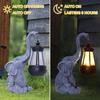Animal Ornaments Solar Elephant Figurine Crafts Garden Elephant Statues  for Outdoor Landscape