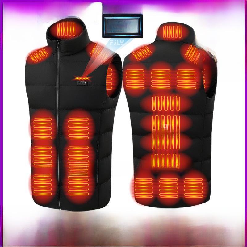 Unisex Smart Heating Vest with Full-Body Constant Temperature, Four-Control, 21-Zone Heating