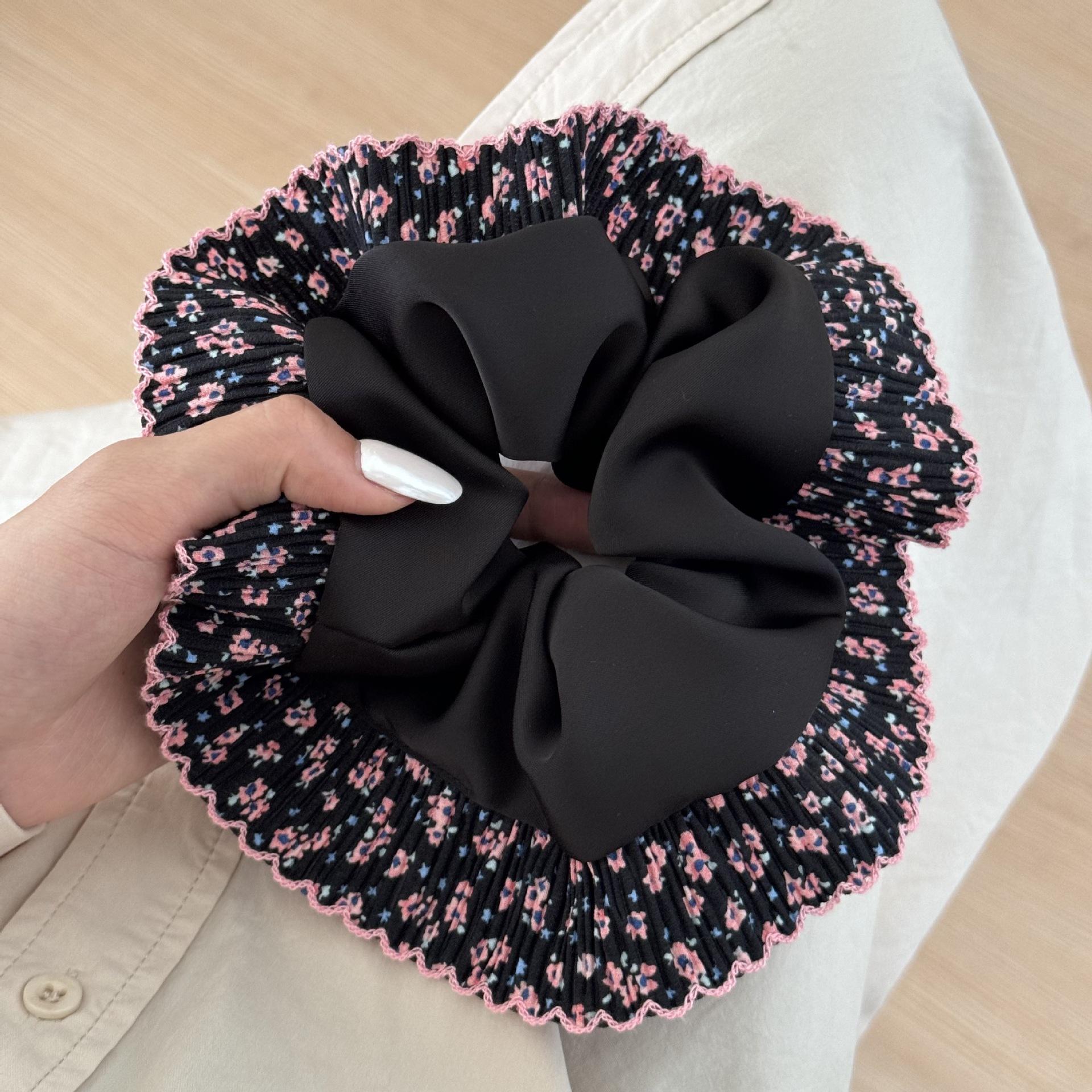 

Крупные аксессуары для волос корейская резинка для женщин девушки резинки эластичные скранчи взрослые винтажный фасинатор цветок ведущая мода