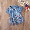 Sommer Prinzessin Denim Jean Kleid Kind Baby Party Hochzeit Festzug Kleider Kleidung