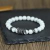 Vintage Feder Armband für Männer Sanskrit Mantra Armband Yoga Meditation Heilung Armband 8mm Lava Onyx Stein Kette Brazalete