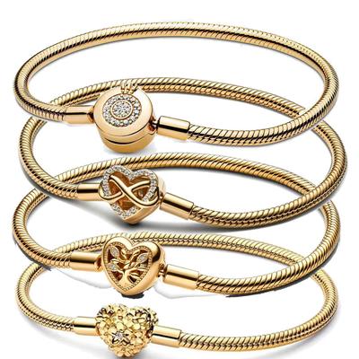 New Product 100% S925 Fine Heart-shaped Snake Bone Bracelet, Suitable for Original DlY Bracelet and Women's Fashion Accessories.