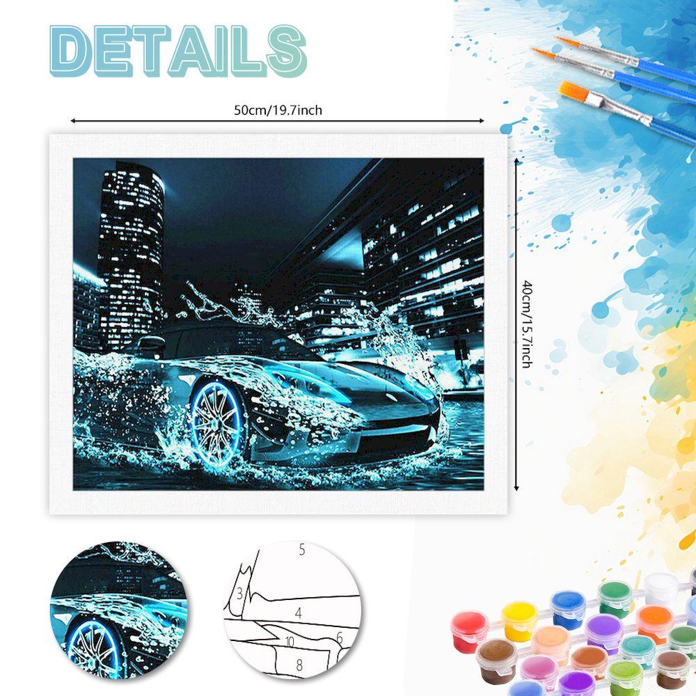PhotoCustom Painting By Number For Adults On Canvas Sports Car Diy Picture Of Coloring Drawing Oil Painted By Number Home Decor