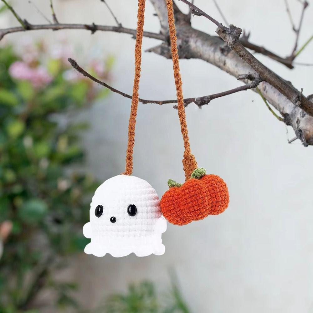 Creative Halloween Ghost Pendant Cute Crochet Halloween Decorations  Halloween Decoration