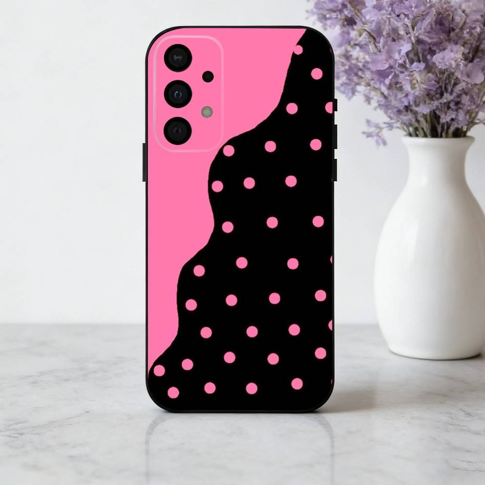 

P-Polka D-Dot A-Art Phone Case For Samsung Galaxy A73,A72,A71,A70,A53,A52,A51,Soft Silicone Black Cover Samsung a41