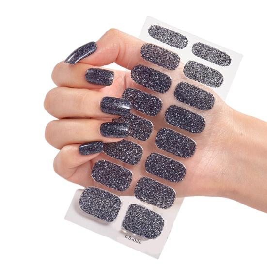 1 Set Gel Nail Strips Full Wrap Stickers Self Adhesive Art Decals Easy Removal Nail Stickers for Strengthening Nails