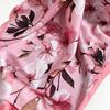 Summer Satin Magnolia Silk Scarf Printed Large Square Scarf Women's Fashion Versatile Decorative Neck Protection Scarf Shawl