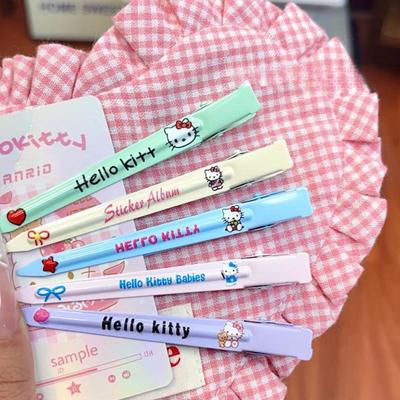 4/5Pcs Printed Kitty Hairpin Positioning Clip Cartoon Duckbill Clip Trendy And Versatile Decorative Bangs Hair Clips