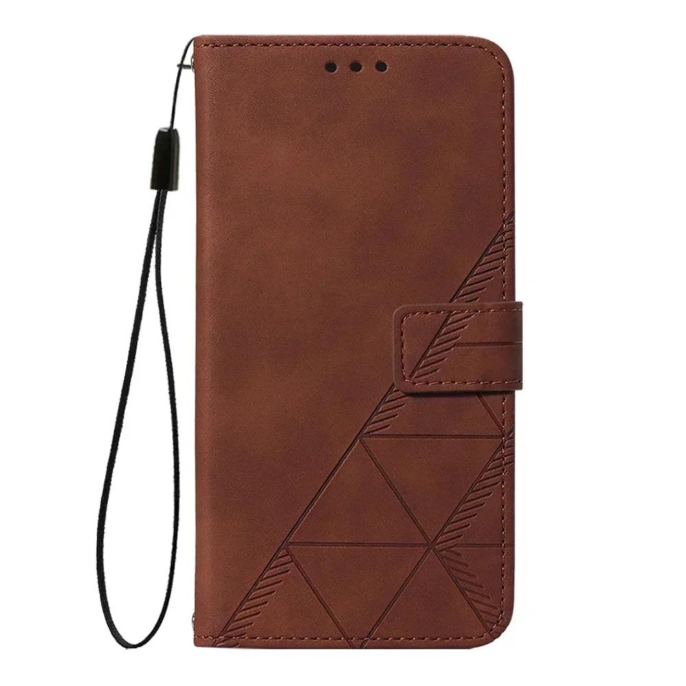 

Geometric Leather Wallet Case For Blackview A52 Pro A53 Wave 6C Shark 9 Color 8 Oscal Tiger 12 Modern 8 Stand Cover Card Holder iPhone 16 Pro Max