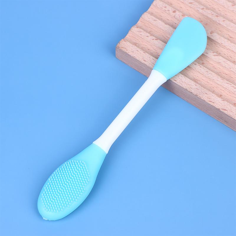 1 Stück Silikon Doppelseitiger Gesichtsmaskenpinsel Peeling Mitesserentferner Reiniger Schlammmasken Spatel Gesichtshautpflege Werkzeug