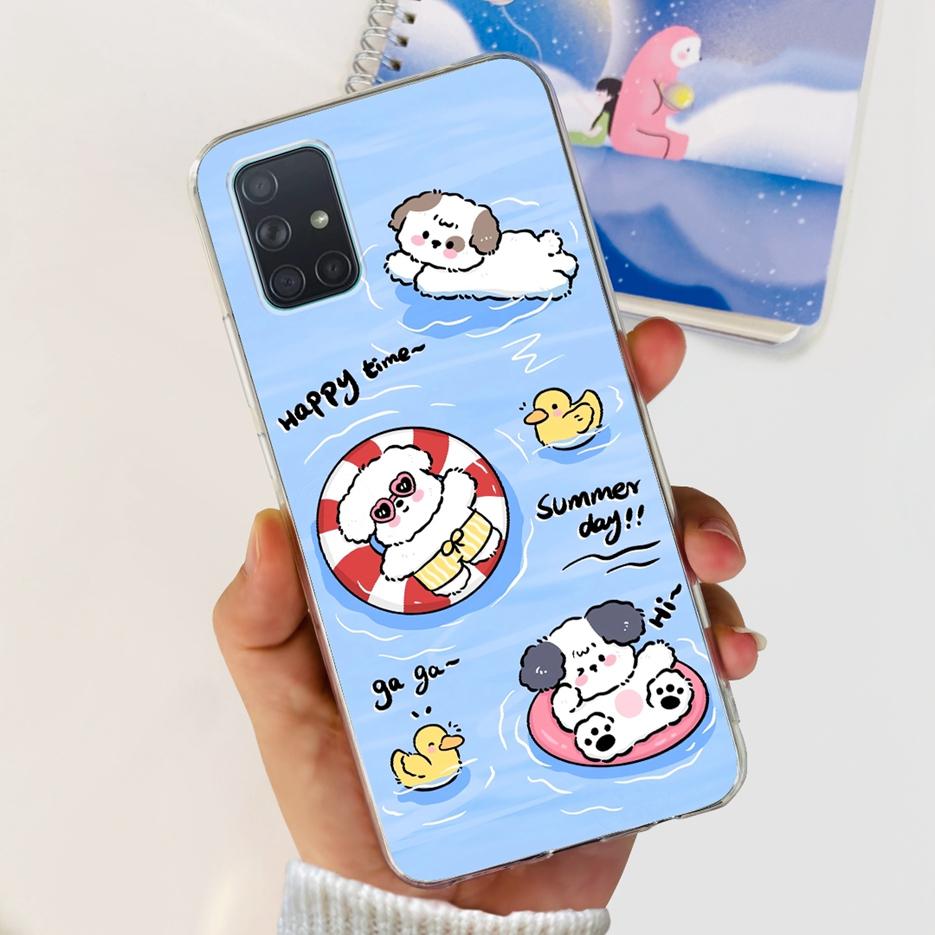 Custodia per Samsung Galaxy A31 A41 A51 A71 Custodia Dipinta Moda Carina Custodia Morbida in TPU per Samsung A31 A41 Galaxy A51 A71 Bumper