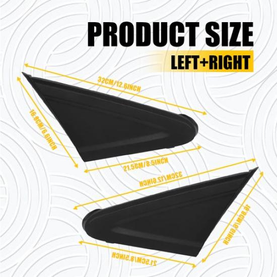 Front Side Mirror Corner Molding Pillar Fender Trim For Honda Civic 2012-2015 N