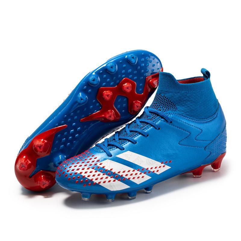 

Approved new football men s shoes Messi high-top breathable grip women s broken nails grass training shoes football game foreign trade 47