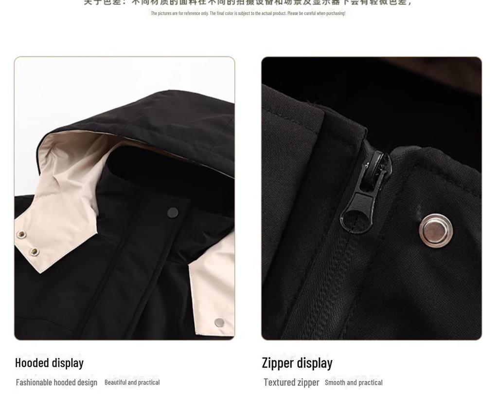 2024 Girls' Winter 3-in-1 Down Jacket - Windproof, Waterproof, Detachable for Big Kids