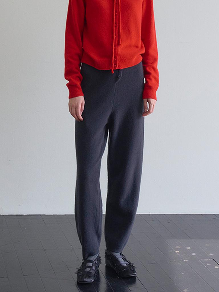 TINKNIT Knit Wool String Pants_Charcoal