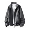 Mens Oversized Windproof Casual Jacket 2026 Fall Plus Size Loose Fit Outerwear Tall Guys